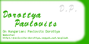 dorottya pavlovits business card